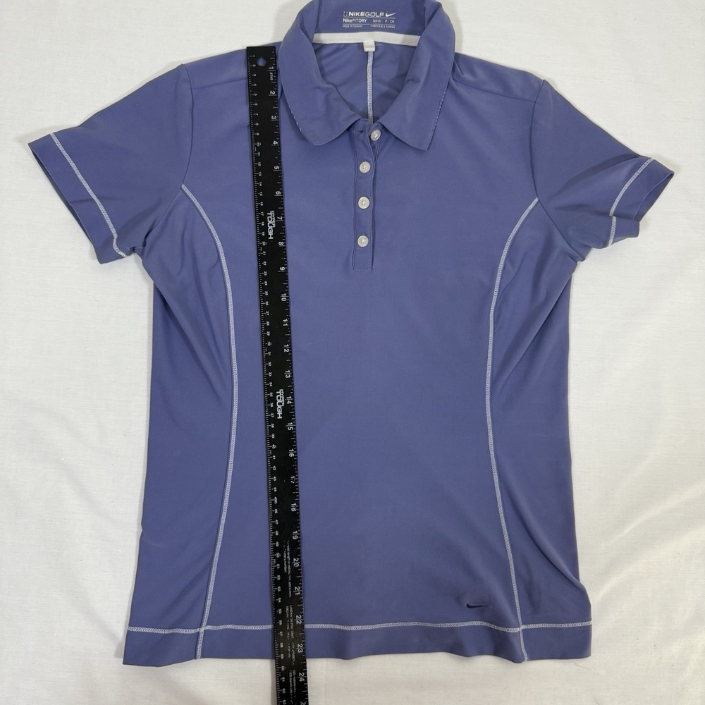 Nike Golf Womens Size Small Blue Periwinkle Dri Fit Shirt Sport Activewear - Picture 4 of 10